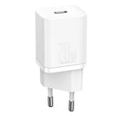 Baseus Super Si 20W Vægoplader USB-C Quick Charge - Hvid