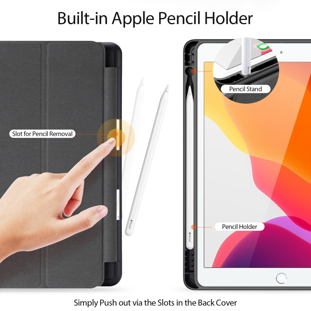 Pipetto iPad Pro 12.9 (2018/2020/2021) Origami Pencil Case | Shock Resistant 5-in-1 Stand Case | Apple Pencil 2 Charging | 99.9% Anti-Bacterial iPad