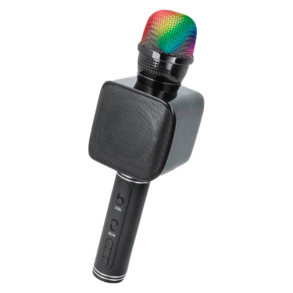 Trådløs Karaoke mikrofon med højtaler - Sølv