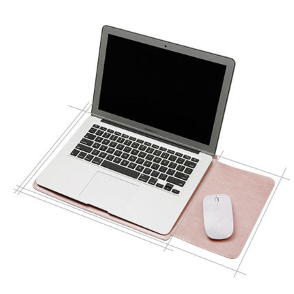 SOYAN MacBook / 13" Læder Sleeve m. musemåtte (33.5 x 22.5 cm) - Gold | MacBook & Laptop Sleeve | TABLETCOVERS.DK